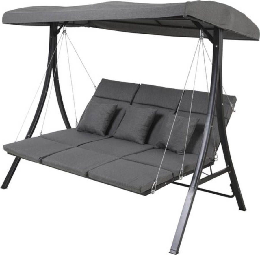 Budgetland Swingbed-schommelbank-schommelbed- Columbus Antraciet 200 cm