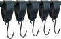 Buffel&Co Leren S-haak Hangers – Ophanghaken Metaal – Handdoekhaakjes – Kapstokhaak – Kledinghaken – Jashaak – 100% Buffelleer – 3mm Dik Metaal – 5 Stuks Zwart - Thumbnail 2