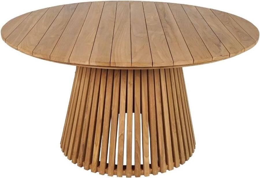BUITEN living Palau dining tuintafel teakhout 140cm rond 4 personen