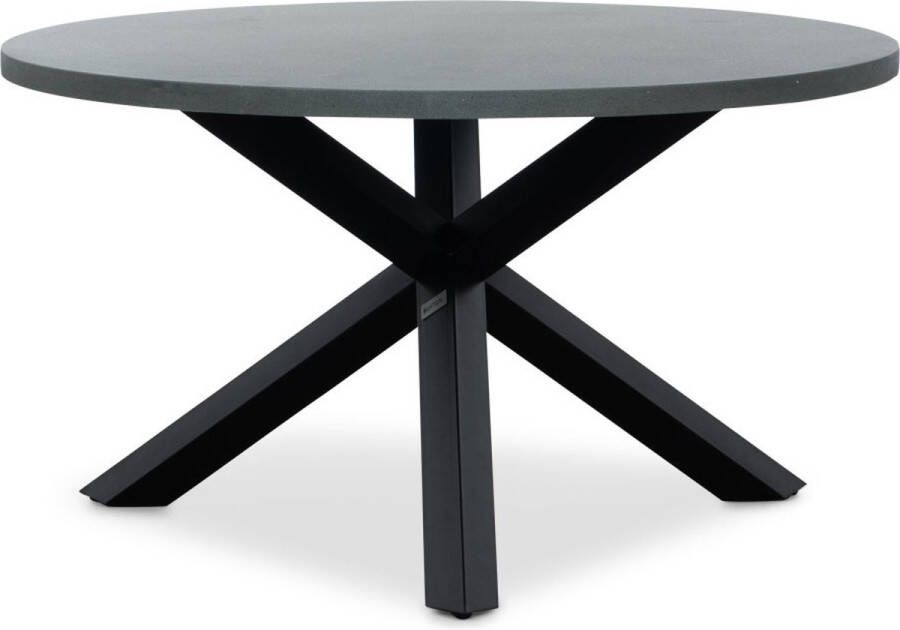 BUITEN living Meran dining tuintafel betonlook + staal 135cm rond 4 personen