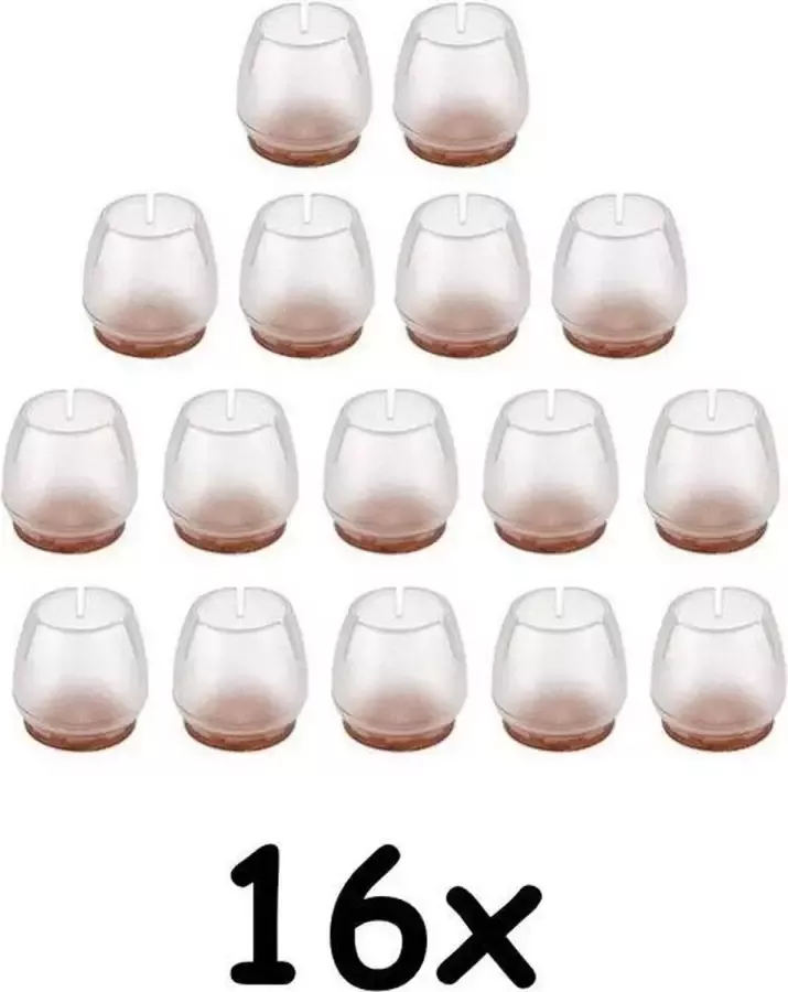 BukkitBow Beschermdoppen voor Stoelpoot Stoelpootdoppen Vilt Beschermdoppen Set van 16 Stuks