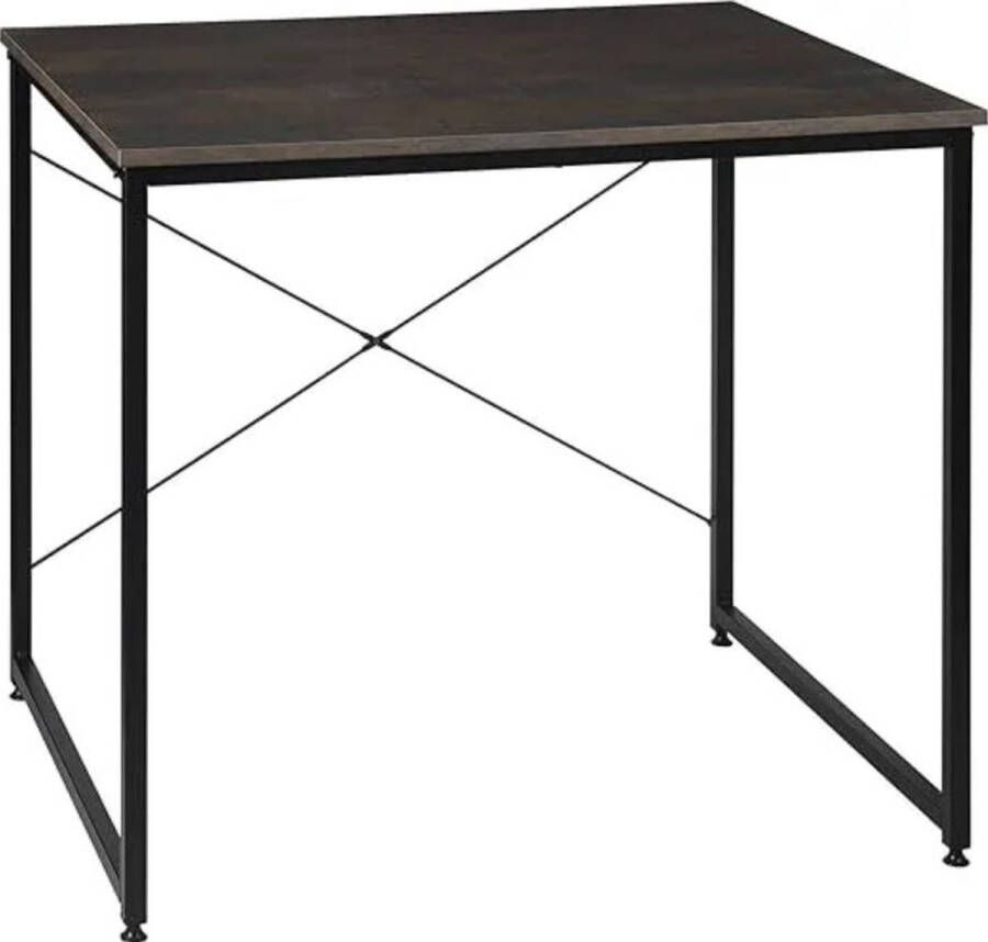 BukkitBow Bureau Computertafel (80X70X60CM) Black Friday & Kerstcadeau Zwart met Roest Look