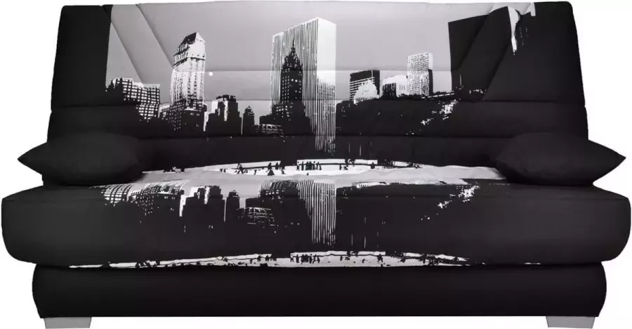 Bultex Klik-klak bedbank van stof TULSA met matras METROPOLIS L 193 cm x H 101 cm x D 89 cm