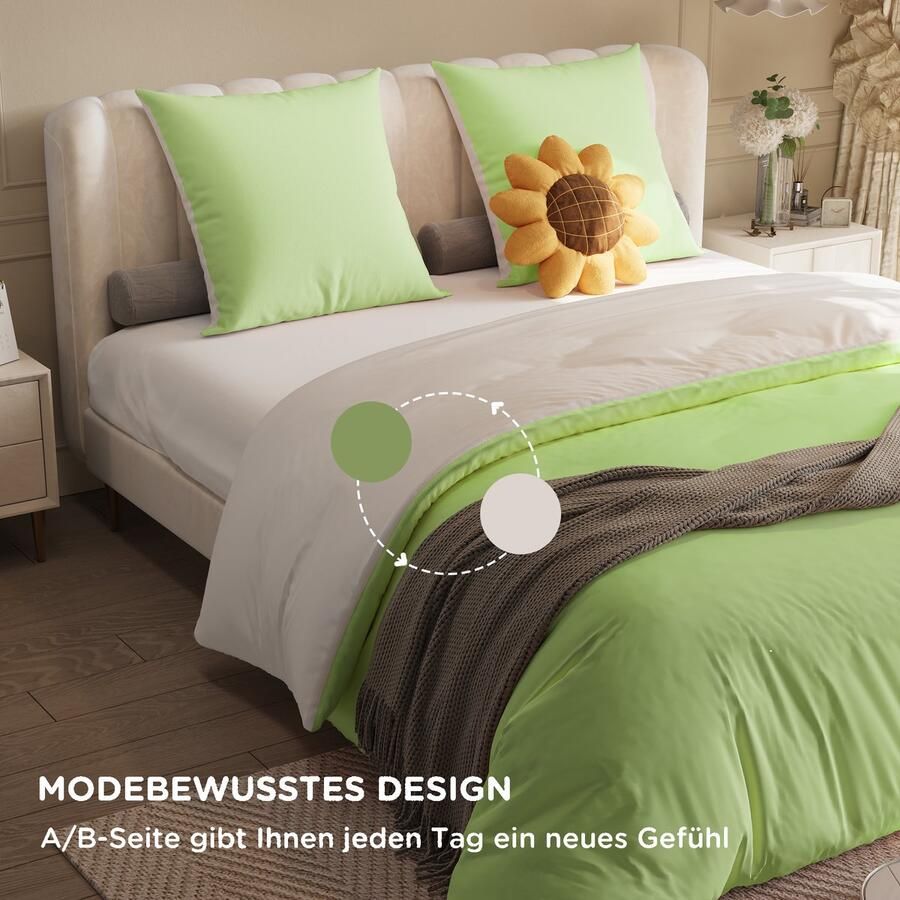 BursDany Eenkleurige Dekbedovertrek Set voor studentenhuizen zacht en duurzaam 4-delig hoeslaken kussensloop dekbedovertrek Geschikt voor bedden van 160 x 200 cm (donkergrijs en lichtgrijs)