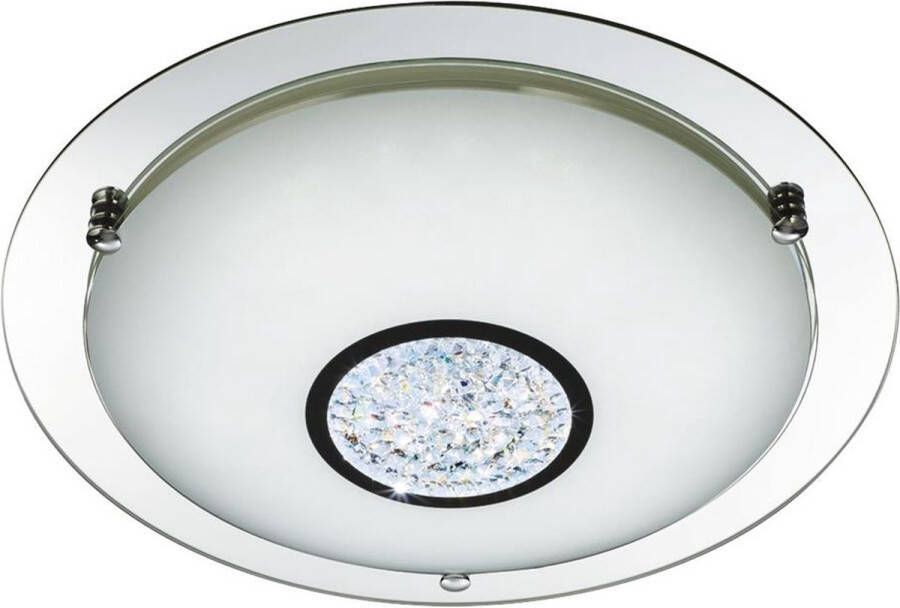 Bussandri Exclusive Landelijke Spiegel Metaal Landelijk LED L: 41cm Voor Binnen Woonkamer Eetkamer Zilver