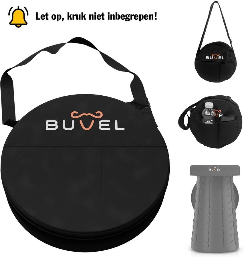 Buvel Kussen t.b.v. kruk kussentje Traagschuim kussen Rond (Kruk niet inbegrepen)