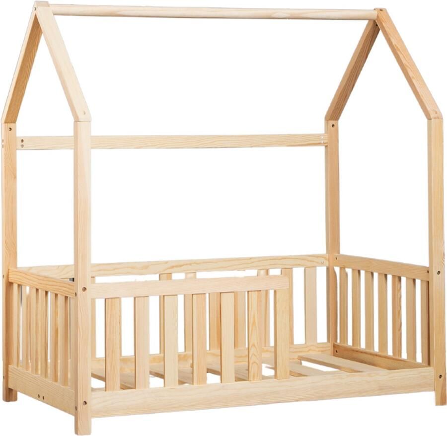 Buxibo Kinderbed Houten Peuter Bed Huisbed 70x140 cm