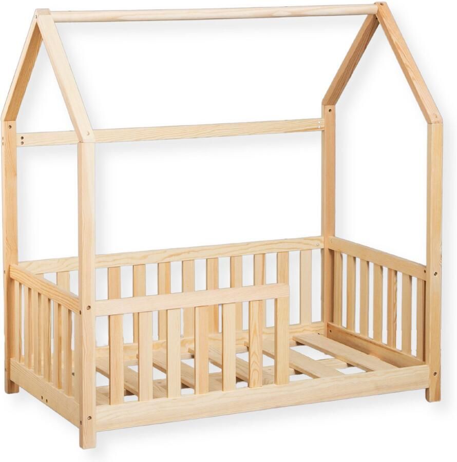 Buxibo Kinderbed met Matras – Houten Peuterbed – Huisbed – 60x120 cm - Foto 2