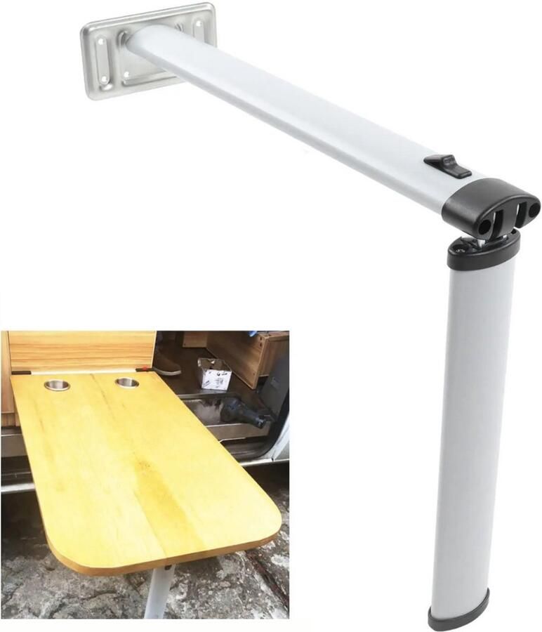 Buylin Tafelpoot Verstelbaar Tafelpoot Inklapbaar Tafelpoot Camper RV Tafelpoot Campertafelsteun 73cm Zilver
