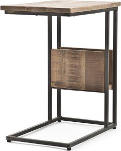 By-boo Bijzettafel Slider hout mango bruin 48 x 55 x 32 cm
