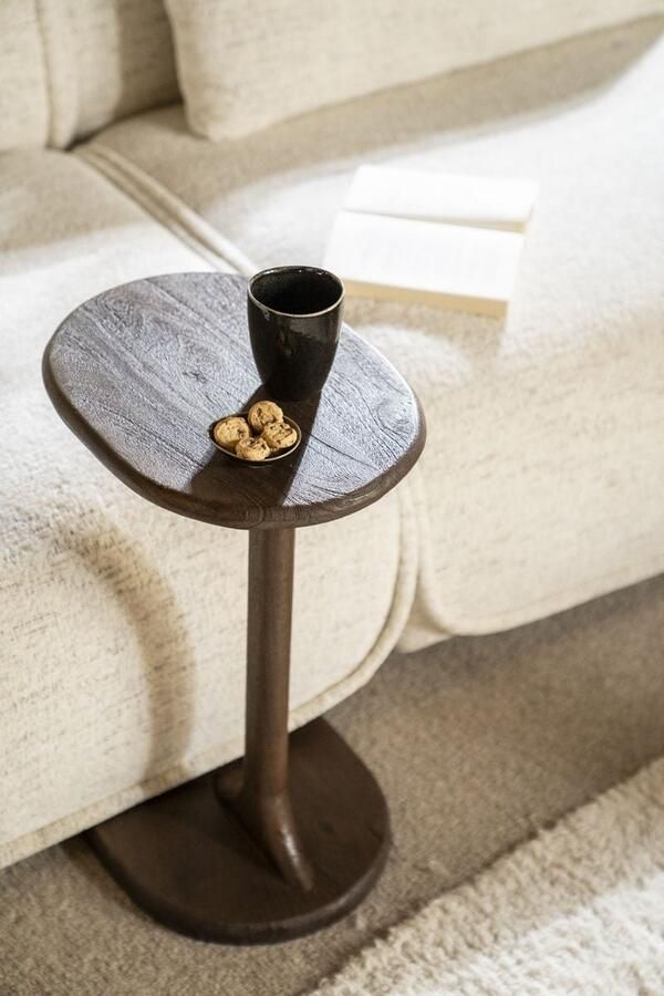 By-Boo Laptoptafel Fenix Mangohout 40 x 30cm Bruin Ovaal