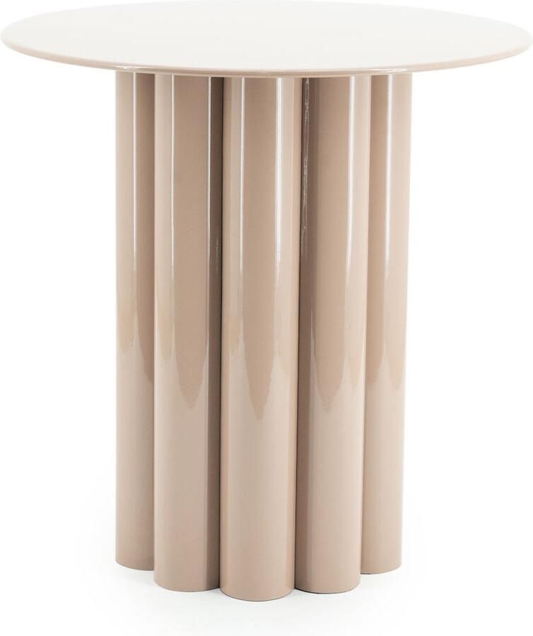 By-Boo Bijzettafel Olympa 43cm Oudroze Rond - Foto 2