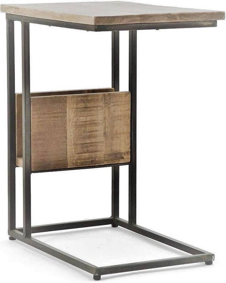 By-boo Bijzettafel Slider hout mango bruin 48 x 55 x 32 cm - Foto 2