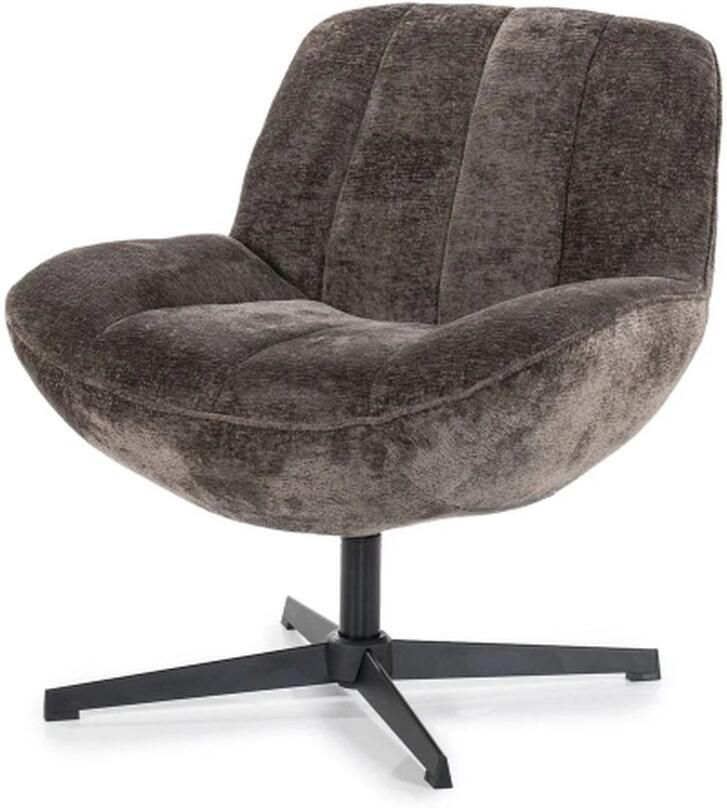 By-Boo Draaifauteuil Derby Chenille Bruin