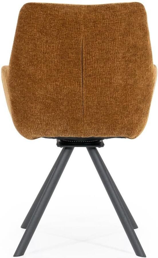 By-Boo Eetkamerstoel Bliss with armrest mustard