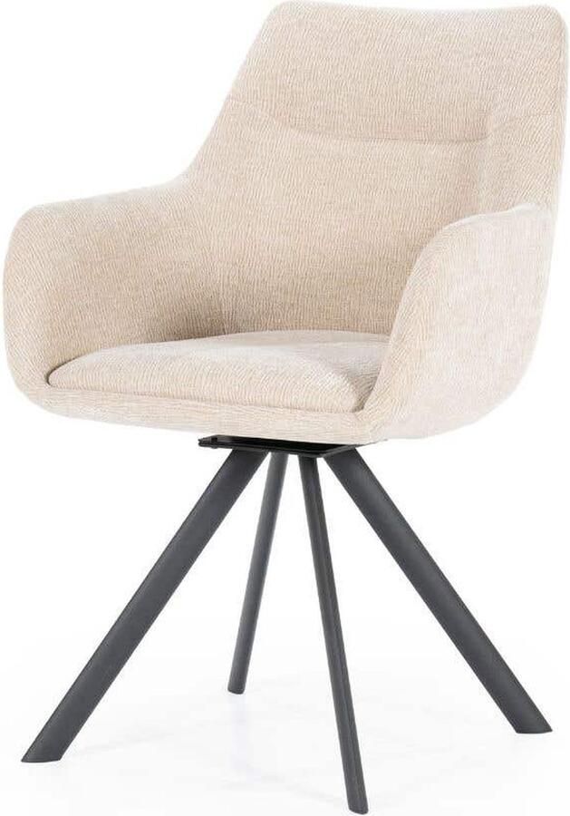 By-Boo Draaibare Eetkamerstoel Bliss Met armleuning Taupe