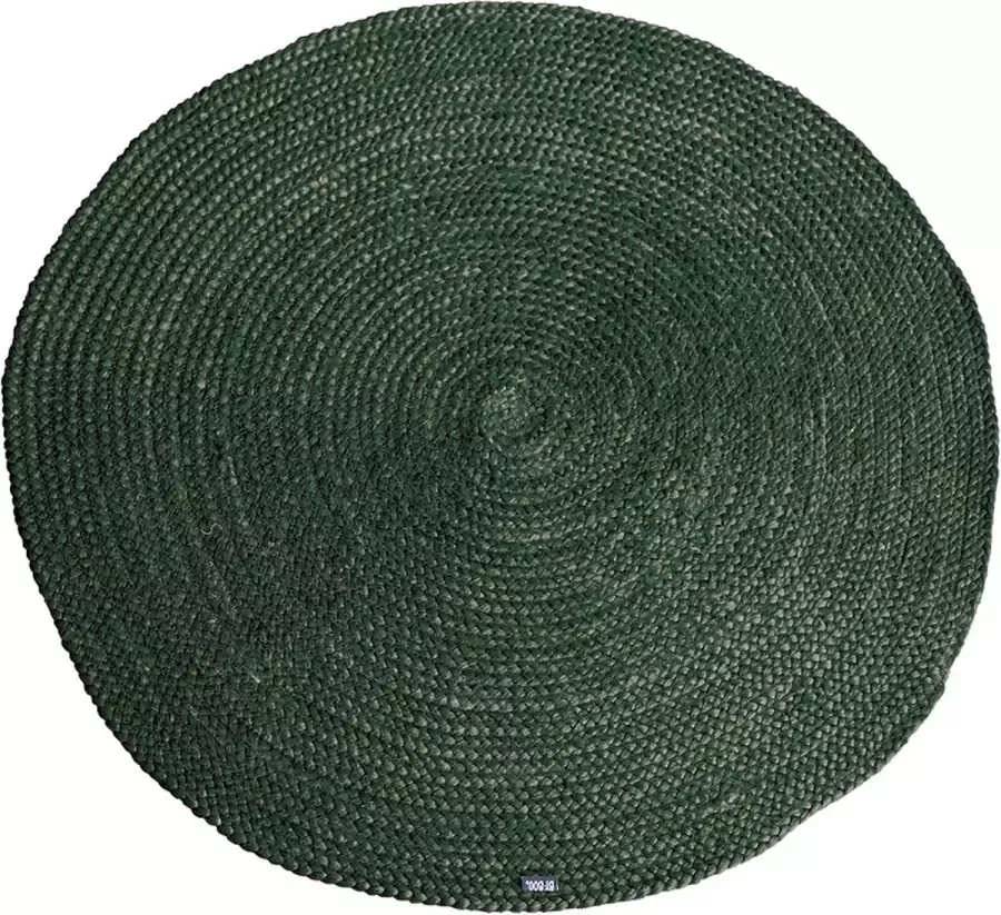BY-Boo Carpet Jute round 120x120 cm green
