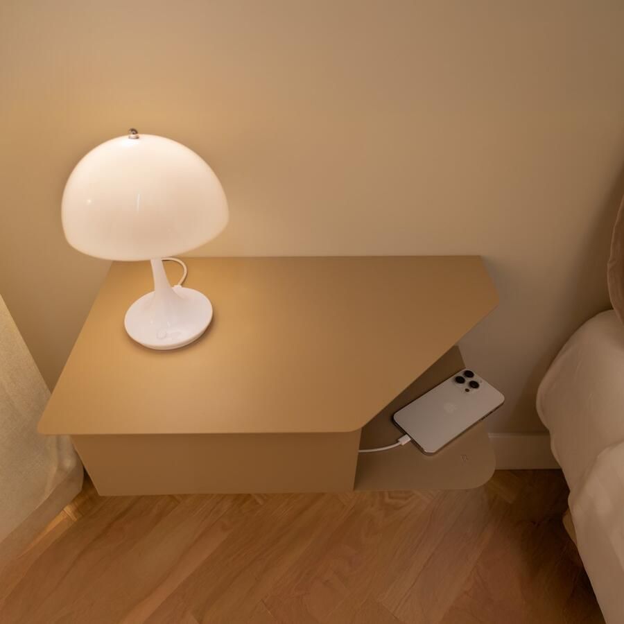 By Bresi Nachtkastje Riva- Links Beige Minimalistisch design Nachtkastjes Nachtkastje modern - Foto 2