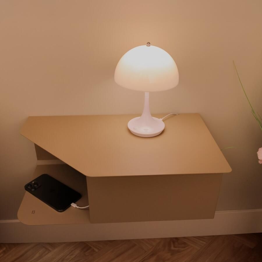 By Bresi Nachtkastje Riva- Rechts Beige Minimalistisch design Nachtkastjes Nachtkastje modern - Foto 2