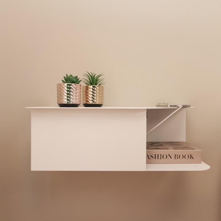 By Bresi Nachtkastje set van 2 Riva Wit Minimalistisch design Nachtkastjes Nachtkastje modern - Foto 2