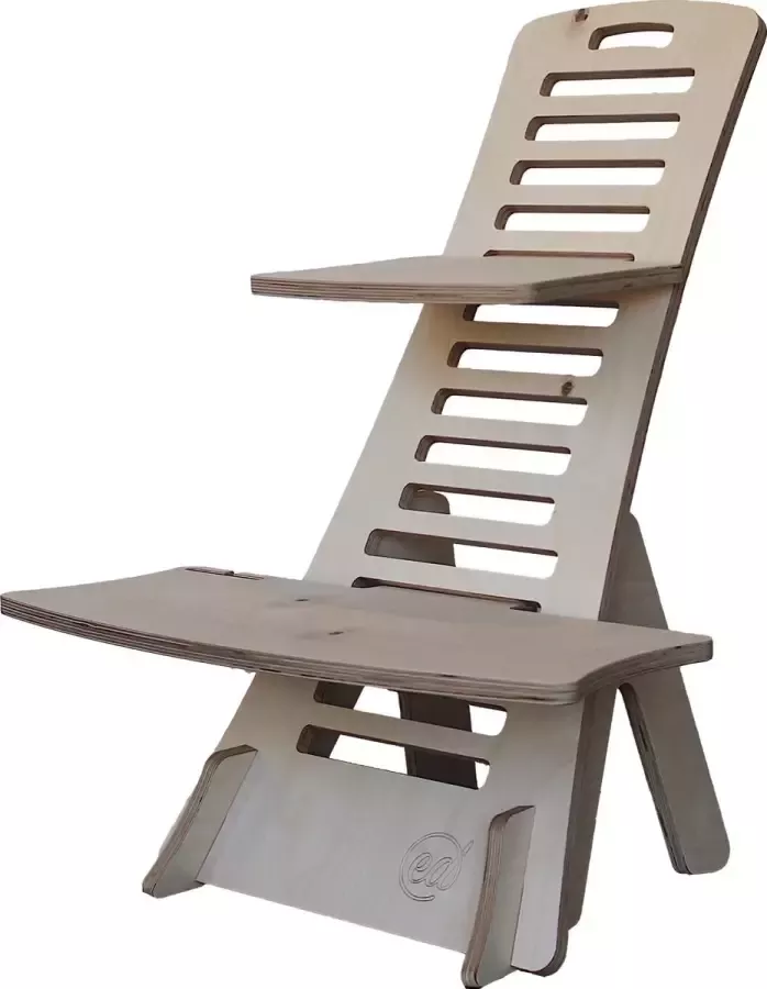By-Ed Sta bureau – Standing desk Thuiswerkplek Ergonomisch in hoogte verstelbaar – Hout (niet gelakt) Works