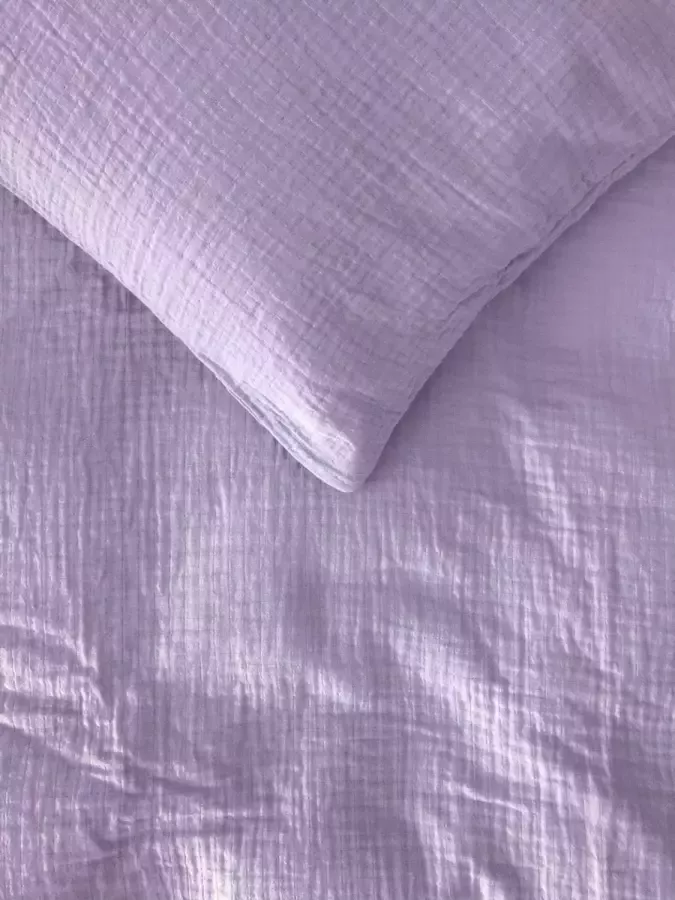 By Klipklap dekbedovertrek + kussensloop eenpersoons Lilac Bed linen 140 x 200 cm 63 x 60 cm