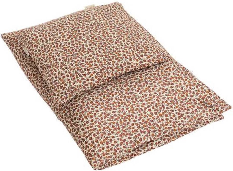 By Klipklap dekbedovertrek + kussensloop eenpersoons Wild flower rose Bed linen 140 x 200 cm 63 x 60 cm