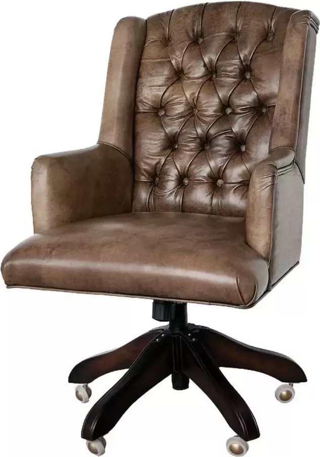 By Kohler Birmingham bureaustoel klassieke look chesterfield stiksel