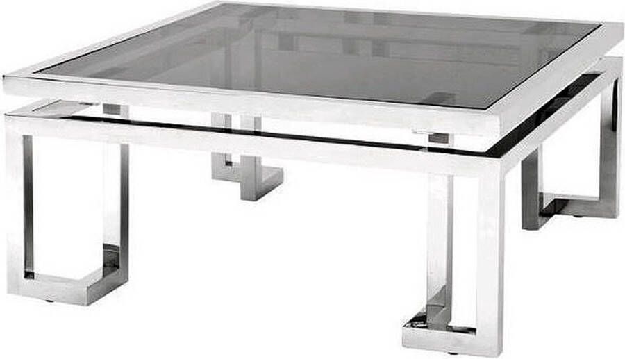 By Kohler Coffee Table Alvin 100x100x45cm with Black Glass