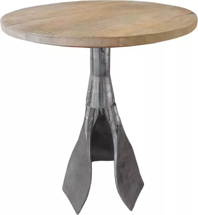 By Kohler Ronde tafel Randall peddel met houten blad