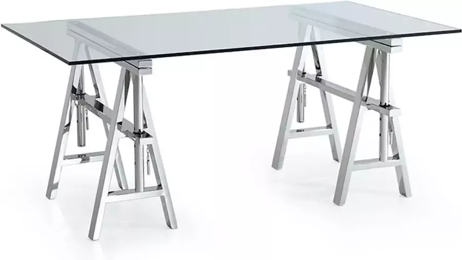 By Kohler Tafel Delavan 150x85x66 75 5cm zilver helder glas