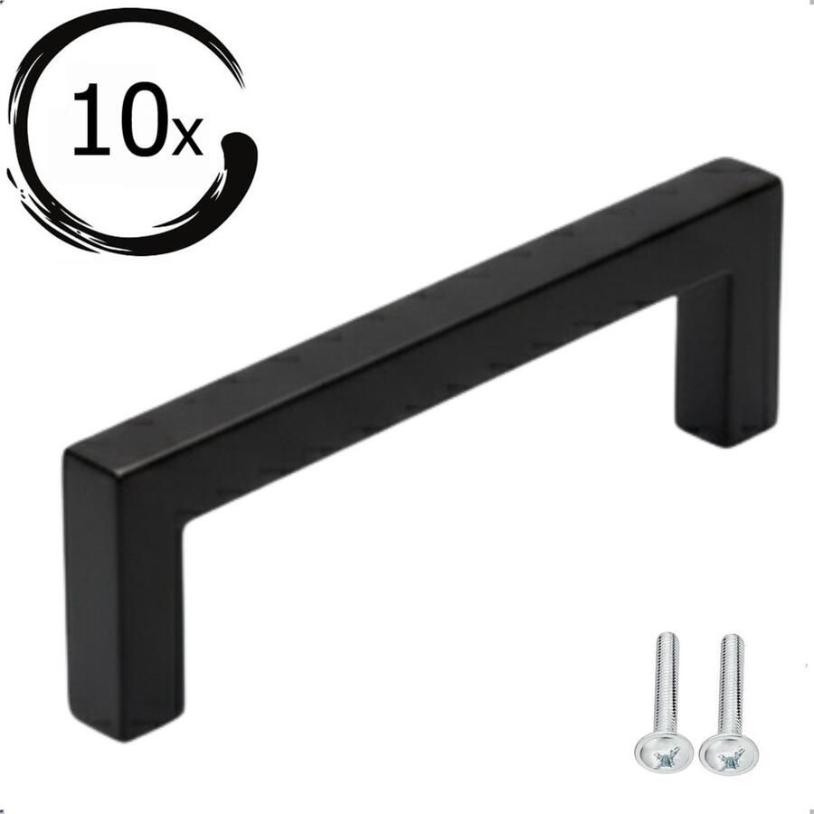 By MJM 10X RVS Handgrepen keukenkastjes Zwart 160mm Handgreep zwart Handgrepen handgreep keuken Meubelbeslag handgrepen keukenkastjes handgrepen kast Keukengrepen zwart Kastgrepen Meubelgrepen Deurgreep zwart Dallas Serie - Foto 5