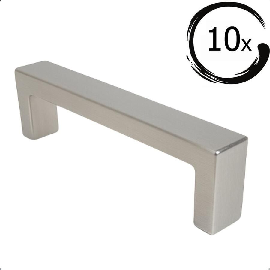 By MJM Handgreep RVS 96 MM Atlanta 10 Stuks Handgrepen keukenkastjes Handgrepen voor deurtjes Handgrepen Kast Handgreep keukenkastjes Handgreep kast Meubelbeslag Keukengreep deurgreep rVS - Foto 2