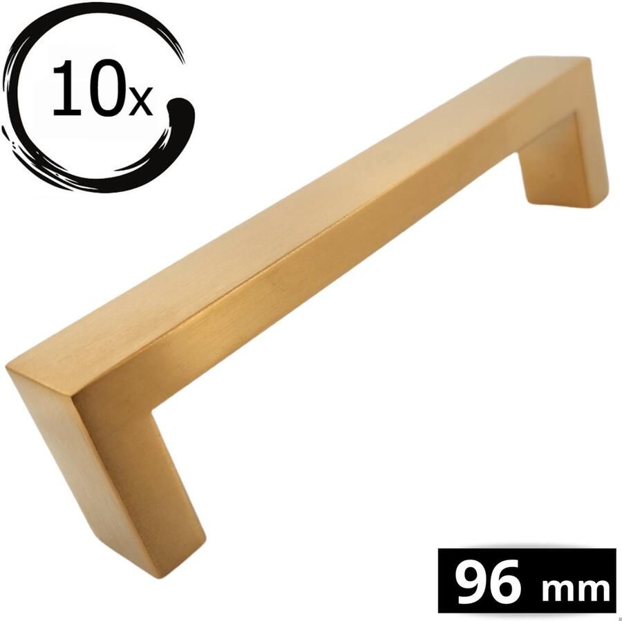 By MJM Handgreep RVS GOUD 96 MM Atlanta 10 Stuks Handgrepen keukenkastjes Handgrepen voor deurtjes Handgrepen Kast Handgreep keukenkastjes Handgreep kast Meubelbeslag Keukengreep deurgreep Goud Handgreep goud - Foto 2