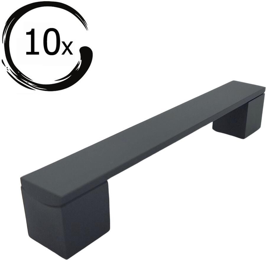 By MJM Handgreep Keukengreep Zwart 128mm 10 Stuks Modern zwart Handgrepen voor deurtjes Meubelgreep Handgreep Zwart- Keukengreep Greep Zwart Meubelbeslag handgrepen kast meubelgrepen Handgrepen voor deurtjes inclusief schroeven - Foto 3