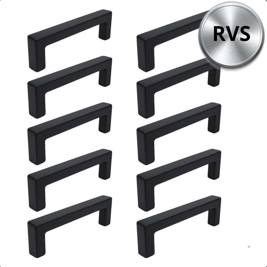 By MJM Handgreep Keukengreep Zwart 192 mm 10 Stuks Modern Handgrepen kast Handgrepen voor deurtjes Deurgreep Meubelgreep Handgreep Zwart meubelgrepen Keukengreep Keukenkastjes Greep Zwart Meubelbeslag greepjes Inclusief schroeven