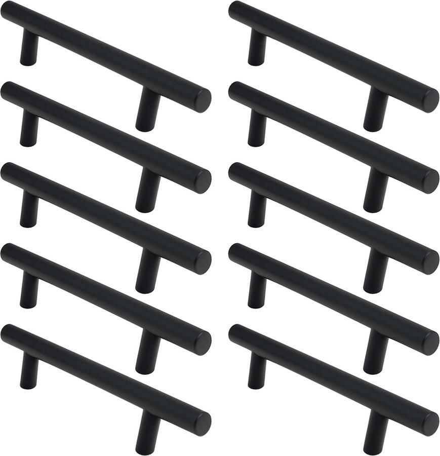 By MJM 20X Handgreep zwart RVS Handgreep zwart 96mm Handgrepen handgreep keuken Meubelbeslag handgrepen keukenkastjes handgrepen kast Keukengrepen zwart Kastgrepen Meubelgrepen Deurgreep zwart Denver Serie