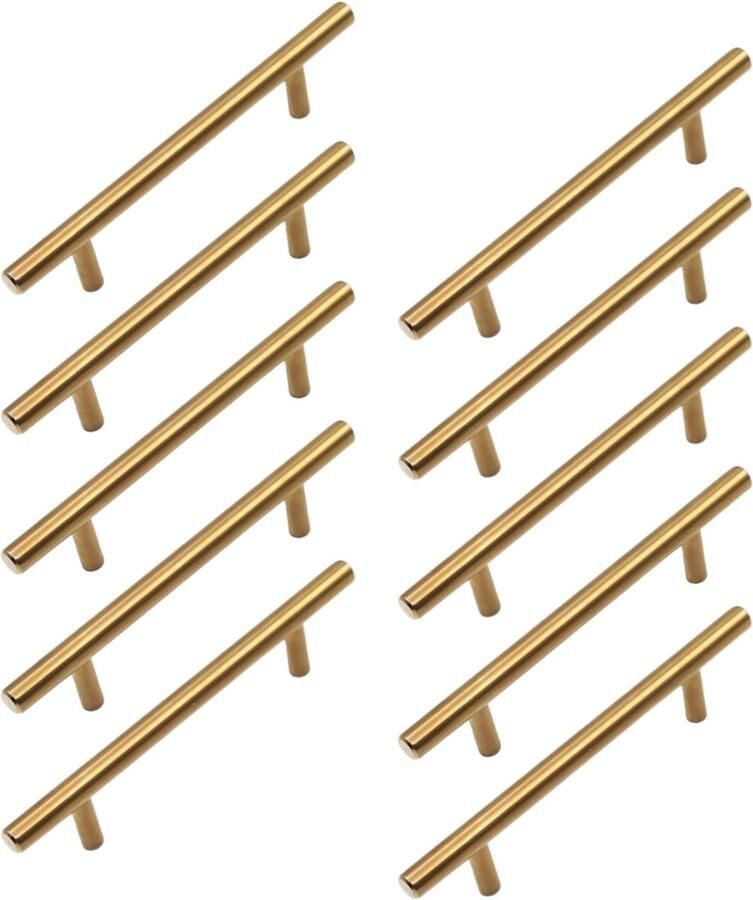 By MJM 20X Handgreep Goud RVS Handgreep Goud 96mm Handgrepen handgreep keuken Meubelbeslag handgrepen keukenkastjes handgrepen kast Keukengrepen Goud Kastgrepen Meubelgrepen Deurgreep Goud Denver Serie