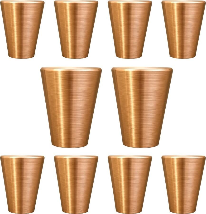 By MJM Meubelknop Akron recht Goud SET 10 stuks Kast knopjes Kastknoppen Goud Meubelknop- deurknoppen voor kasten Meubelbeslag deurknopjes Kastknopjes