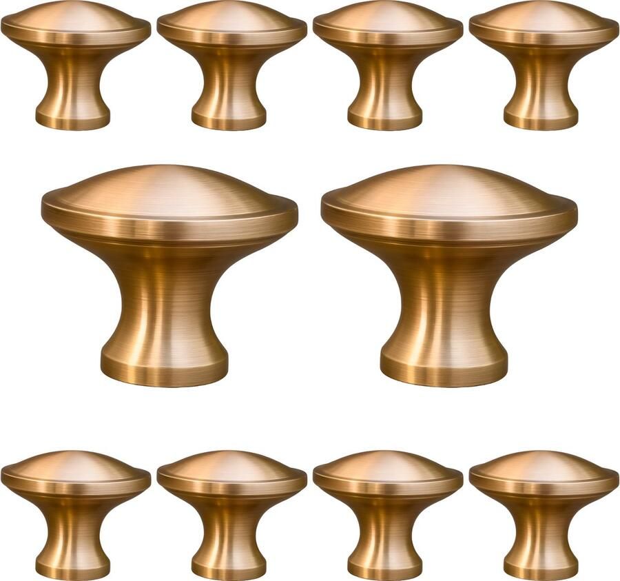 By MJM 20X Meubelknop Rapid Rond Goud Kast knopjes Kastknoppen Goud Meubelknop deurknoppen voor kasten Meubelbeslag deurknopjes Kastknopjes