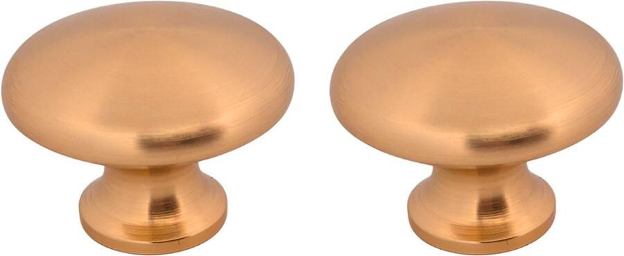 By MJM 2X Kastknoppen Macon Goud rond Diameter 27 mm Kastknop Meubelknop Deurknoppen voor kasten Meubelbeslag Deurknopjes Meubelknoppen