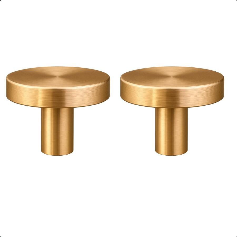 By MJM 2X Meubelknop Harbor Rond Goud Kast knopjes Kastknoppen Goud Meubelknop- deurknoppen voor kasten Meubelbeslag deurknopjes Kastknopjes