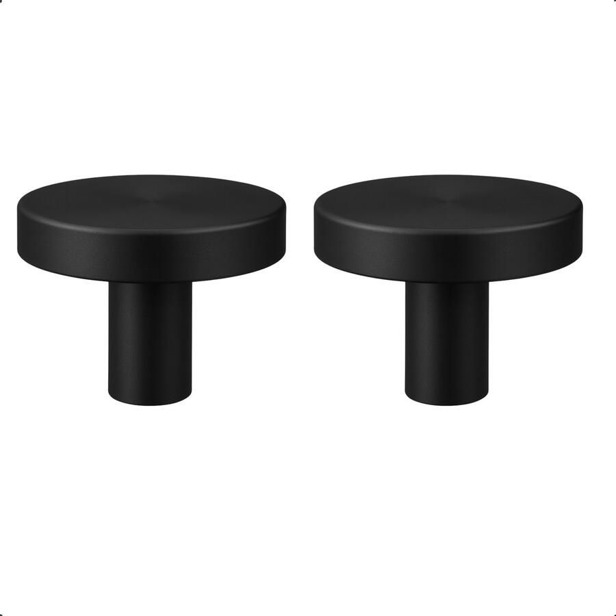 By MJM 2X Meubelknop Harbor Rond Zwart Kast knopjes Kastknoppen Zwart Meubelknop- deurknoppen voor kasten Meubelbeslag deurknopjes Kastknopjes