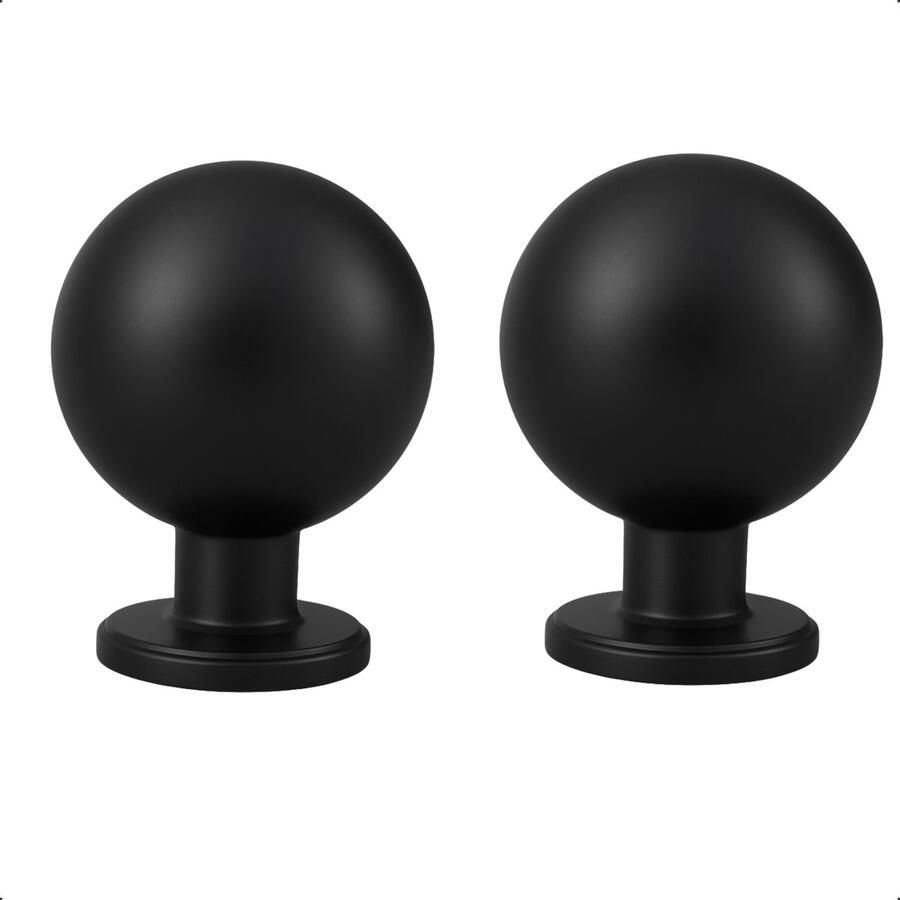 By MJM 2X Meubelknop Madison Rond Zwart Kast knopjes Kastknoppen Zwart Meubelknop- deurknoppen voor kasten Meubelbeslag deurknopjes Kastknopjes