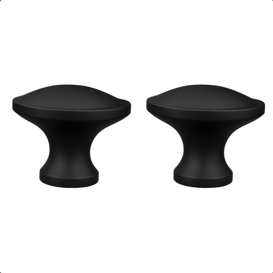 By MJM 2X Meubelknop Rapid Rond Zwart Kast knopjes Kastknoppen Zwart Meubelknop- deurknoppen voor kasten Meubelbeslag deurknopjes Kastknopjes