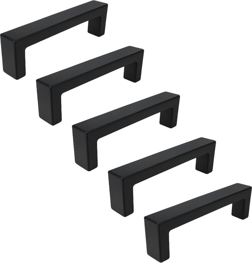 By MJM Handgreep Keukengreep zwart 128 mm 5 Stuks strak Handgrepen voor deurtjes Deurgreep Meubelgreep Handgreep zwart Keukengreep Greep zwart Meubelbeslag handgrepen kast meubelgrepen Handgrepen voor deurtjes inclusief schroeven - Foto 3