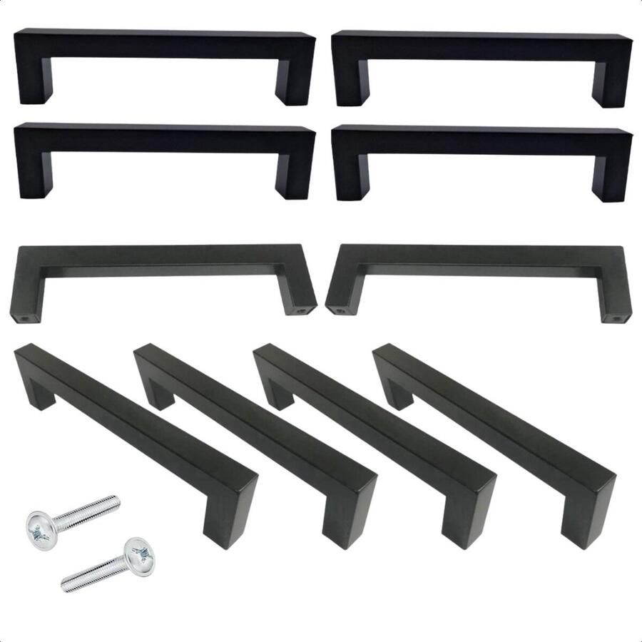 By MJM RVS Handgreep Keukengreep Dallas Zwart 224 mm 10 STUKS Modern Handgrepen kast Handgrepen voor deurtjes Deurgreep Meubelgreep Handgreep Zwart meubelgrepen Keukengreep Keukenkastjes Greep Zwart Meubelbeslag greepjes - Foto 3
