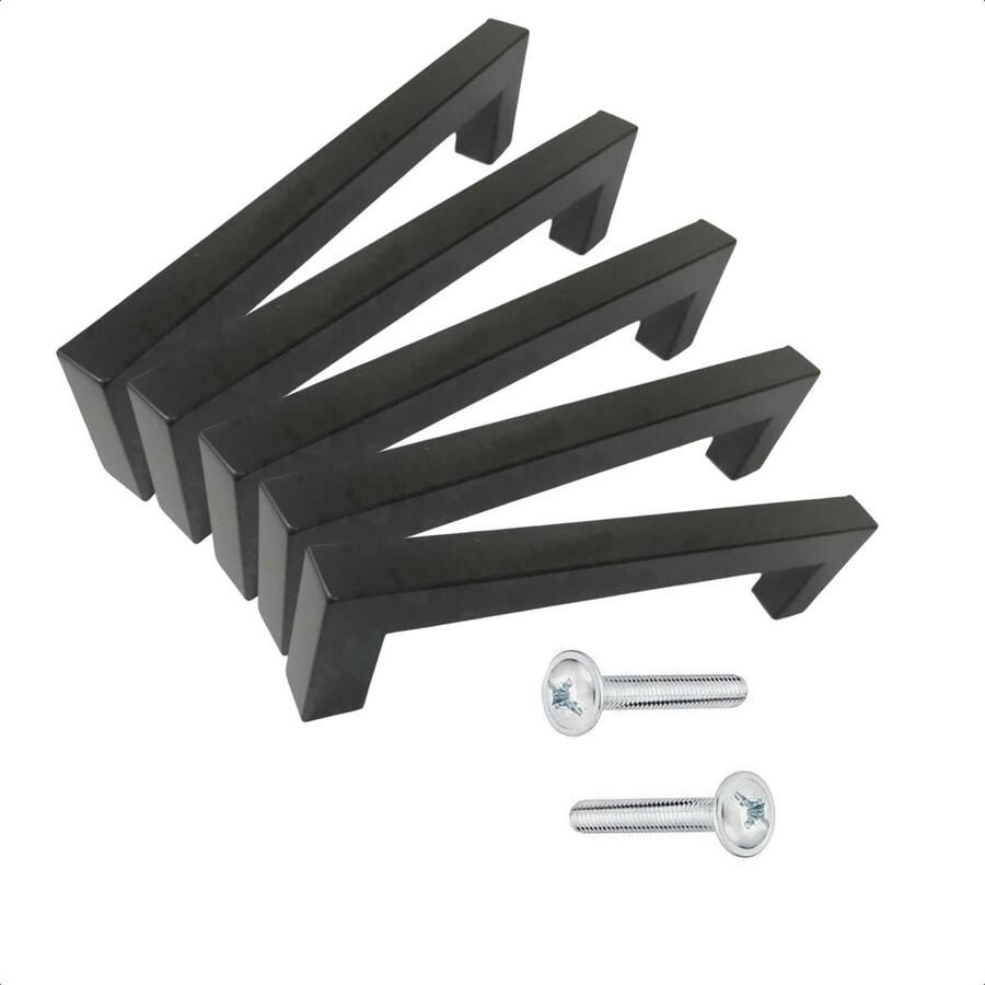 By MJM RVS Handgreep Keukengreep Dallas Zwart 224 mm 5 STUKS Modern Handgrepen kast Handgrepen voor deurtjes Deurgreep Meubelgreep Handgreep Zwart meubelgrepen Keukengreep Keukenkastjes Greep Zwart Meubelbeslag greepjes - Foto 2