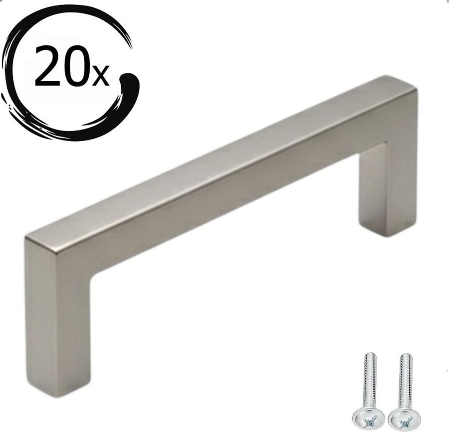 By MJM Handgreep Keukengreep RVS 192 mm 20 Stuks Modern Handgrepen kast Handgrepen voor deurtjes Deurgreep Meubelgreep Handgreep Rvs meubelgrepen Keukengreep Keukenkastjes Greep RVS Meubelbeslag greepjes Inclusief schroeven - Foto 3