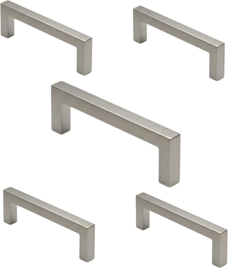 By MJM RVS Handgreep Keukengreep Dallas 128 mm 5 Stuks Modern Handgrepen kast Handgrepen voor deurtjes Deurgreep Meubelgreep Handgreep Rvs meubelgrepen Keukengreep Keukenkastjes Greep RVS Meubelbeslag greepjes Inclusief schroeven - Foto 3
